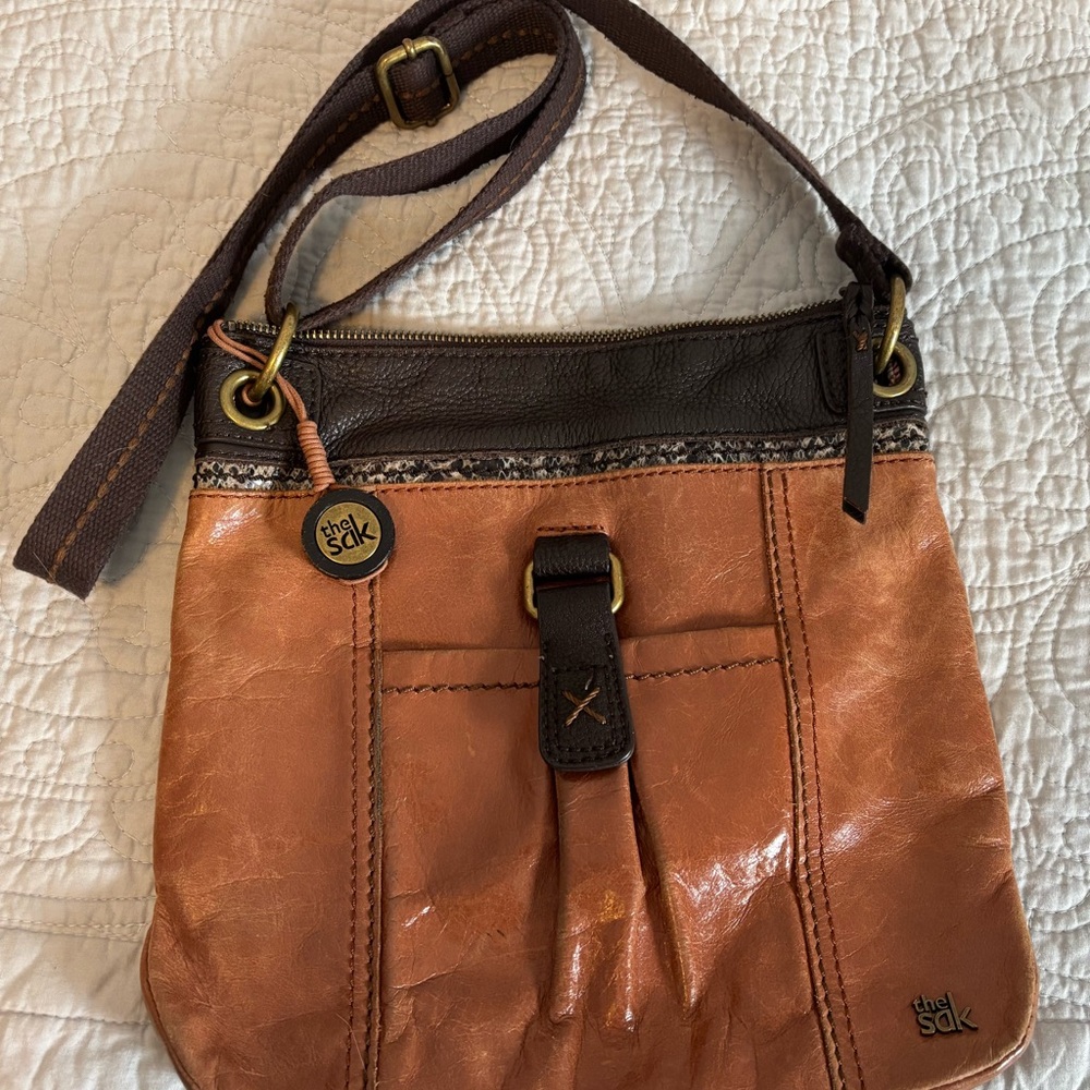 The Sak Tan and Brown Crossbody Bag